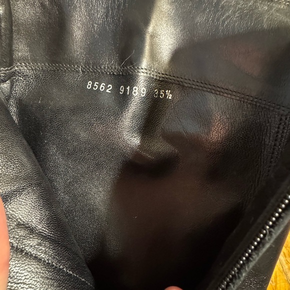 Sergio Rossi Black Leather Stilleto Heeled Knee High Boots Made In Italy Sz 35.5 - Picture 7 of 8